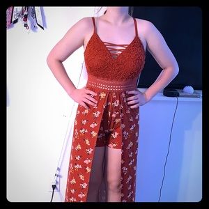 Dress/ romper with skirt